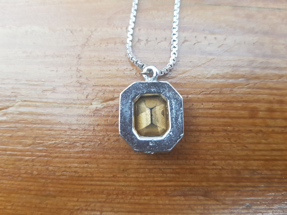 Thumbnail: Marcasite & Blue Stone Silver Necklace