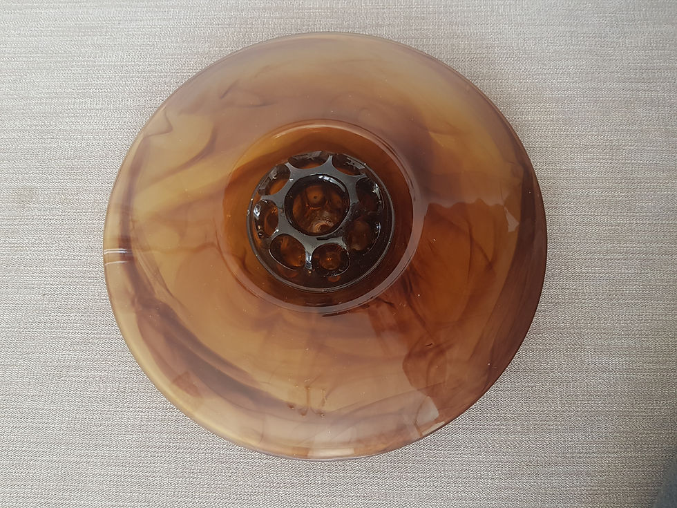 Thumbnail: Davidson Amber Cloud Glass Posy Bowl
