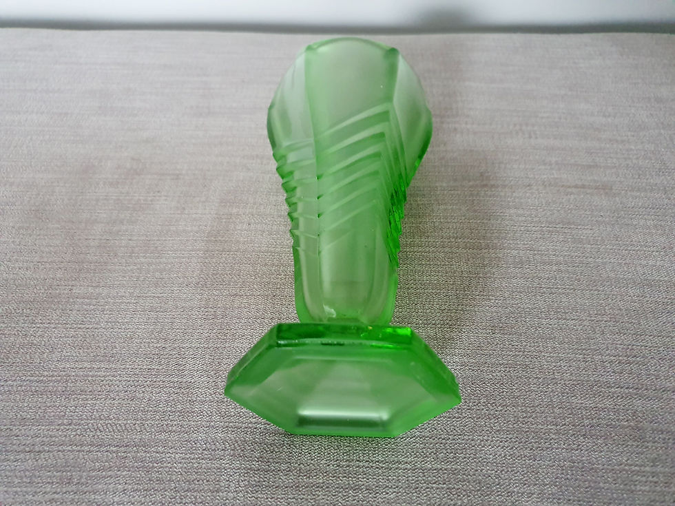 Thumbnail: Davidson Frosted Glass Chevron Vase