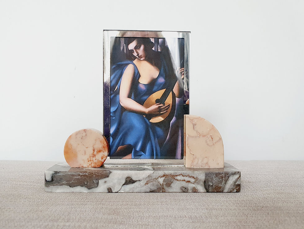 Thumbnail: Cream Disc Marble Photo Frame