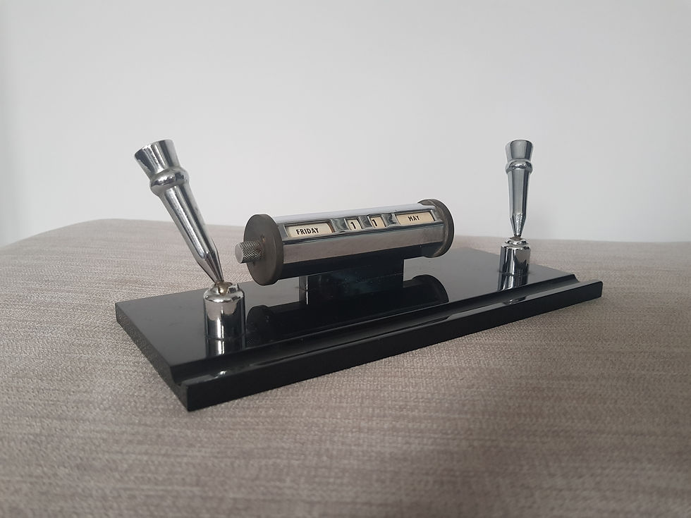 Thumbnail: Chrome Perpetual Calendar & Pen Tray