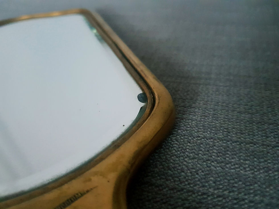 Thumbnail: Pink Guilloche Hand Mirror