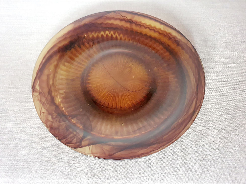 Thumbnail: Davidson Amber Cloud Glass Plate