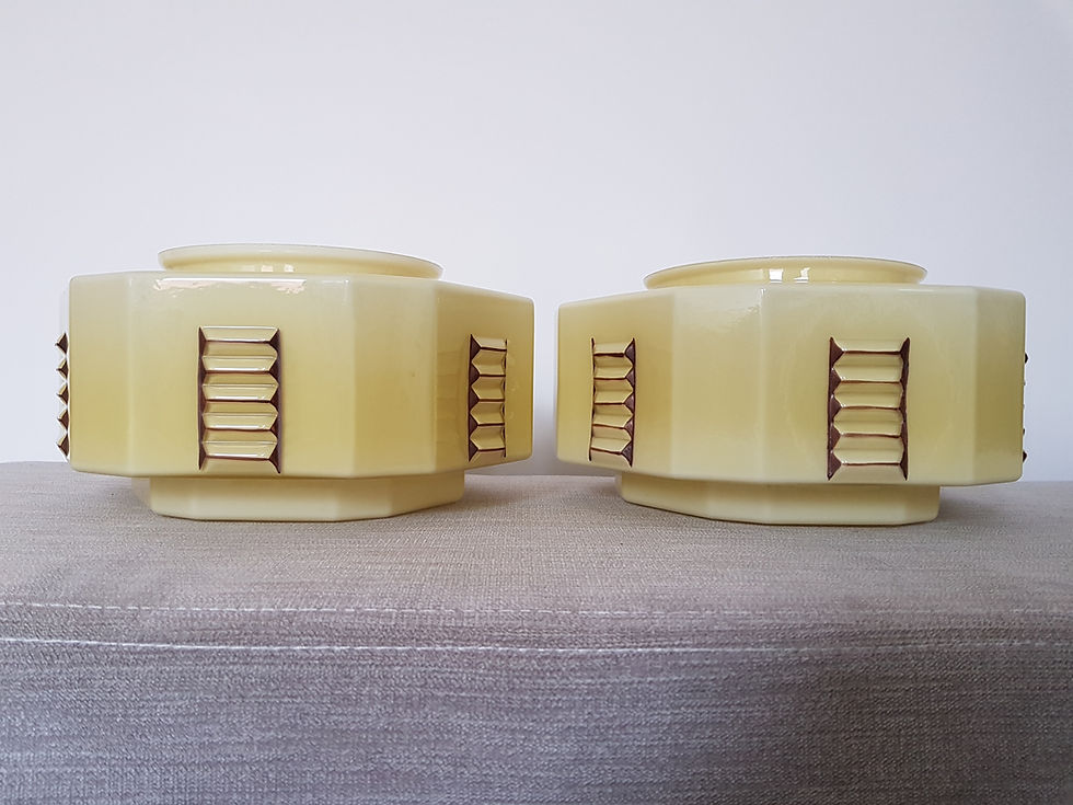 Pair of 1920s Ceiling Light Shades
