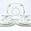 Thumbnail: White, Green & Silver Tea Trios
