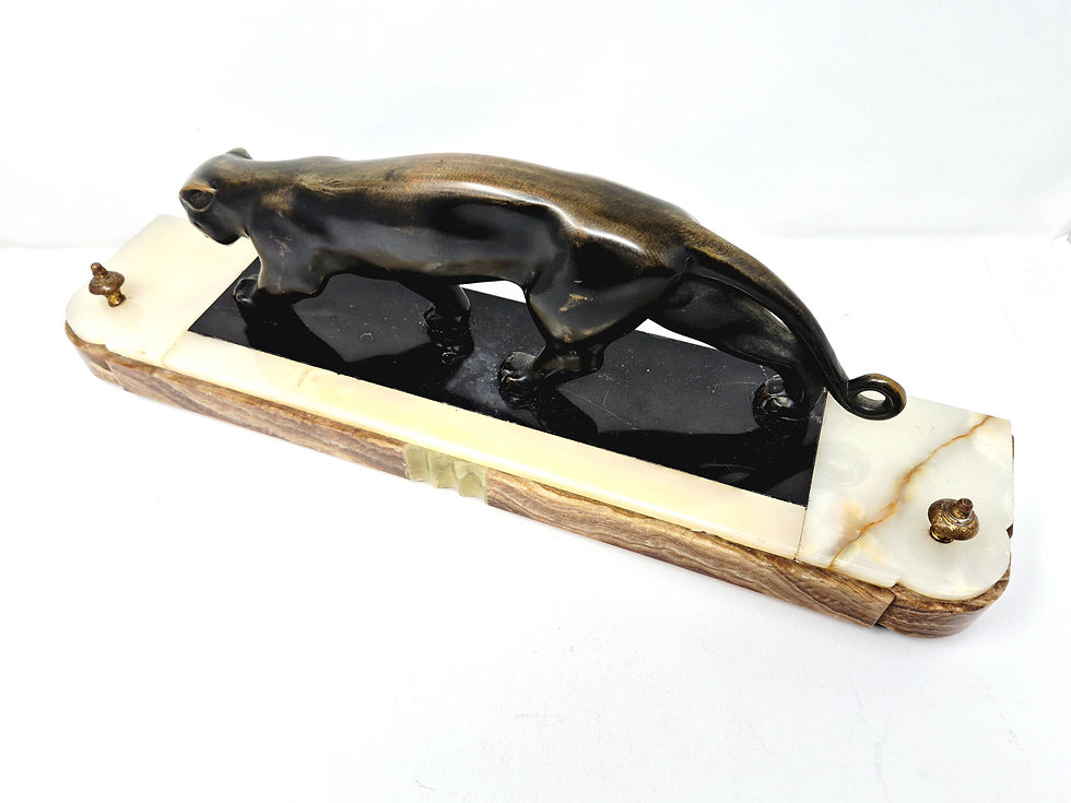 Thumbnail: Lucien Alliot Bronze Panther on Marble