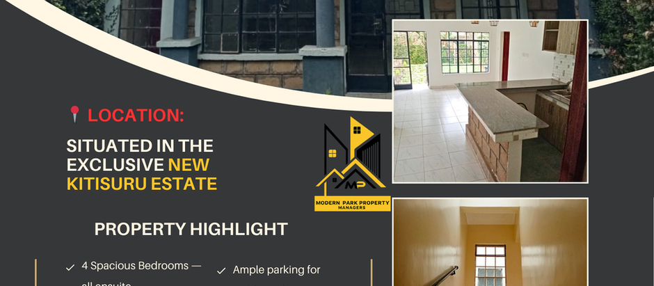 🏡 Property Profile: 4-Bedroom All Ensuite House – New Kitusuru