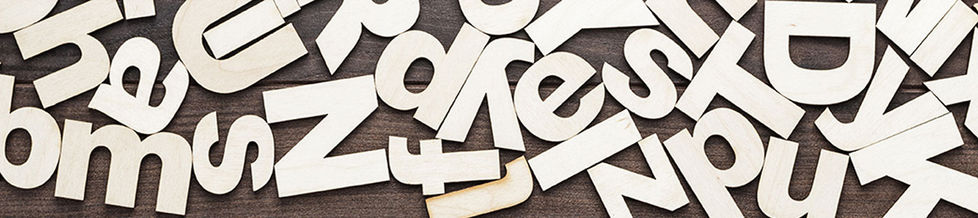 A series of wooden letters jumbled around, once again from Envato.