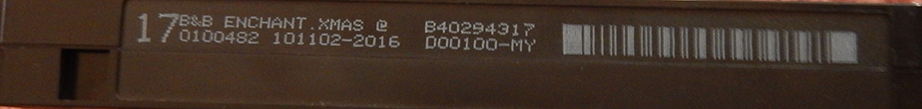 Cassette info from my 2002 copy of the special edition of "Beauty and the Beast: The Enchanted Christmas" (1997). The print date appears to be October 11, 2002 at 8:16 PM.