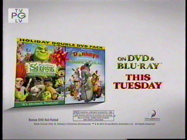 The Shrek Forever After Holiday Double DVD Pack with the TV-PG-LV for "Azkaban" appearing in the top left corner.