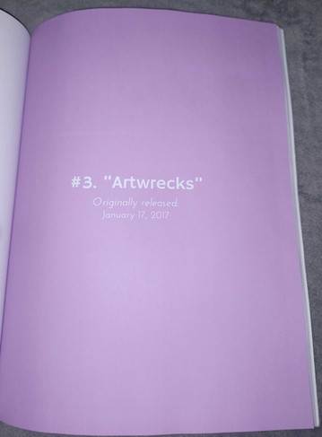 An example of "Americus Video, Vol. 1" featuring white text against a light purple background.