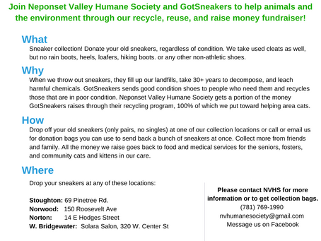 GotSneakers? Donate Them to Raise Money for NVHS!