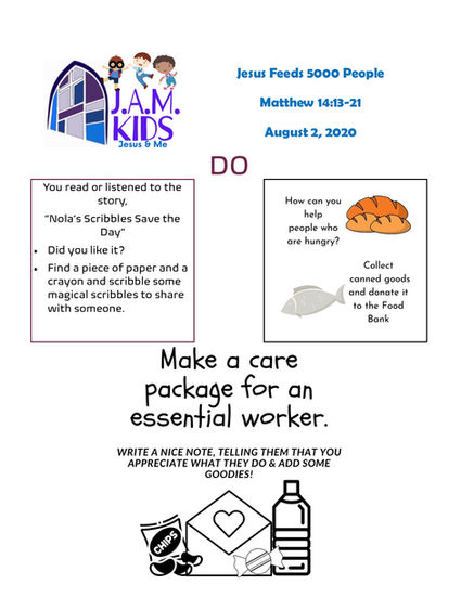 Jesus & Me Kids (JAM) "DO" Worksheets