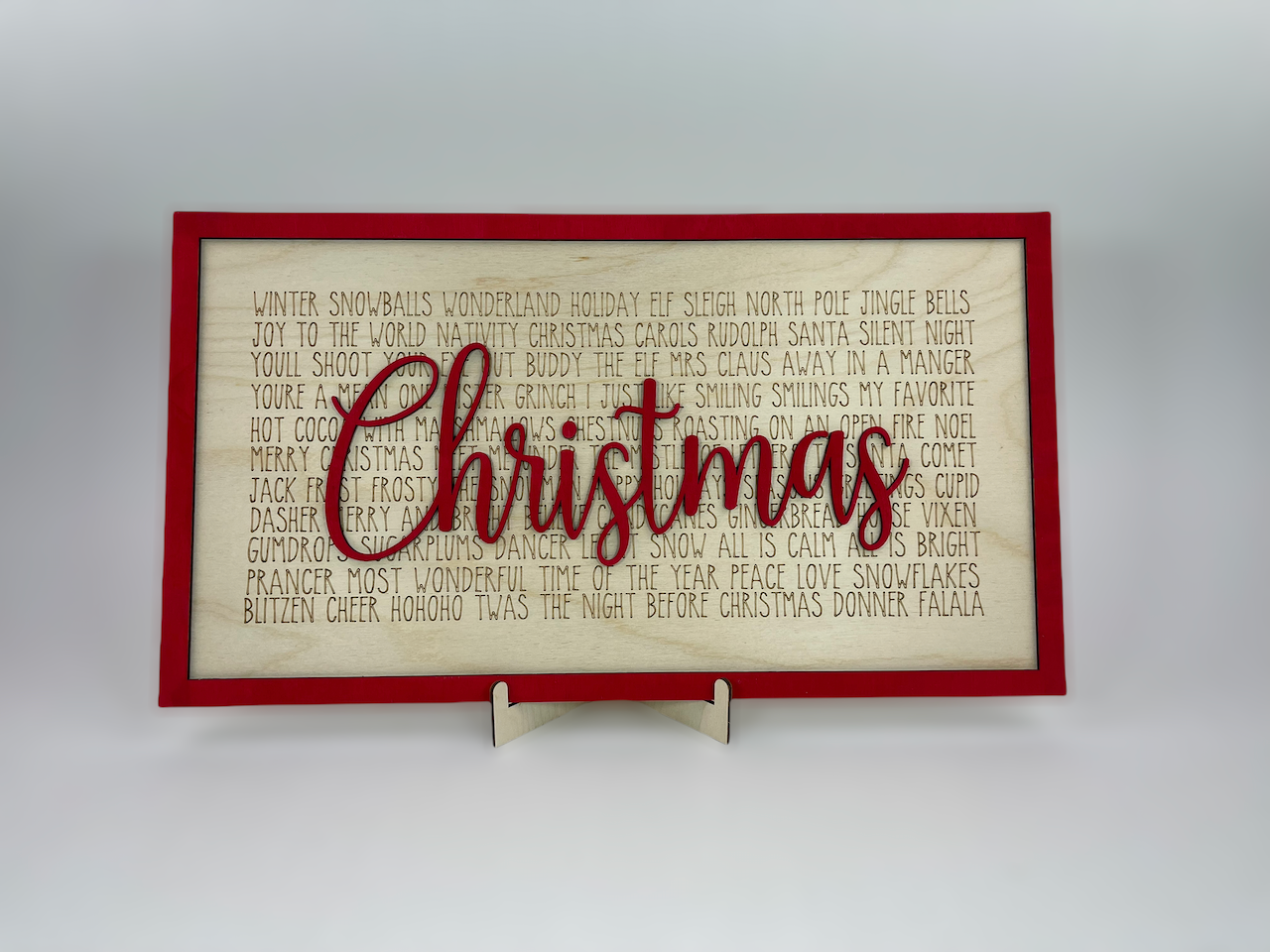 Christmas Season Framed Wood Sign
