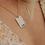 Thumbnail: Personalized Custom Engraved Rectangular Stainless Steel Necklace