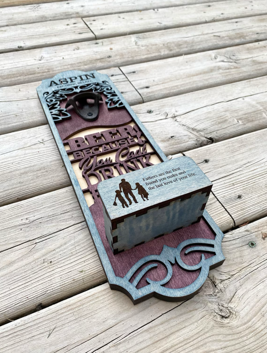 Thumbnail: Customizable Wooden Bottle Openers - Laser Cut