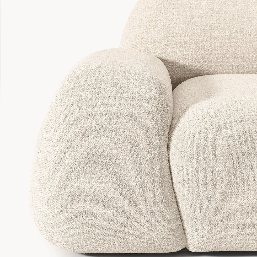 Miniatura: Sillón en tejido bouclé Wolke