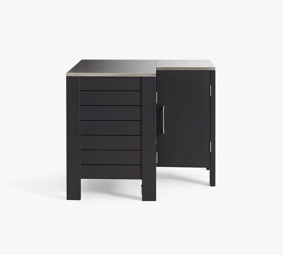 Miniatura: Gabinete esquinero de metal para cocina exterior Malibu