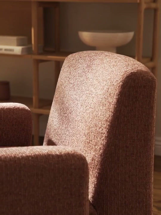 Miniatura: Sillón en tejido bouclé Aven