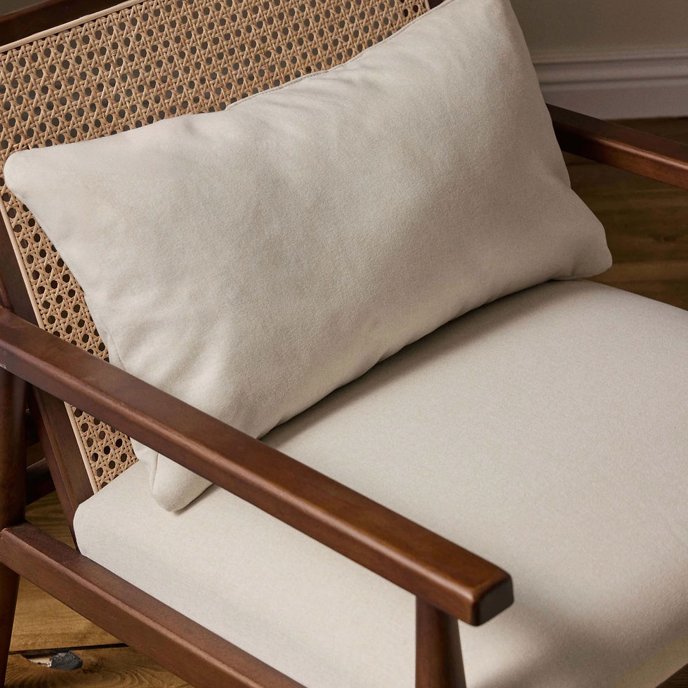 Miniatura: Sillón de madera de caucho Manuell