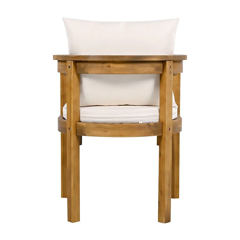 Miniatura: Juego de comedor de exterior de 9 piezas de madera