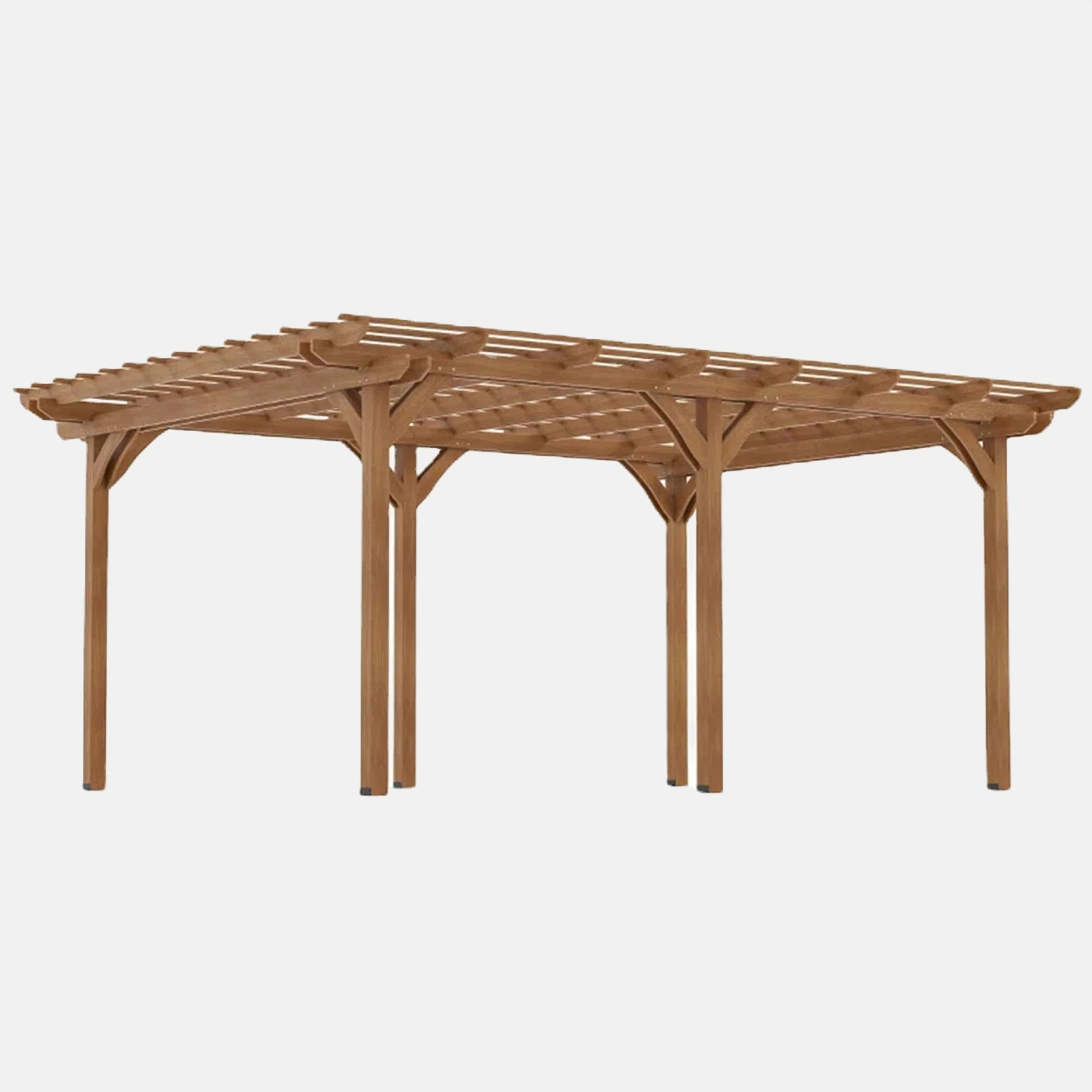 Pérgola Toscana en Madera Maciza de Huayruro