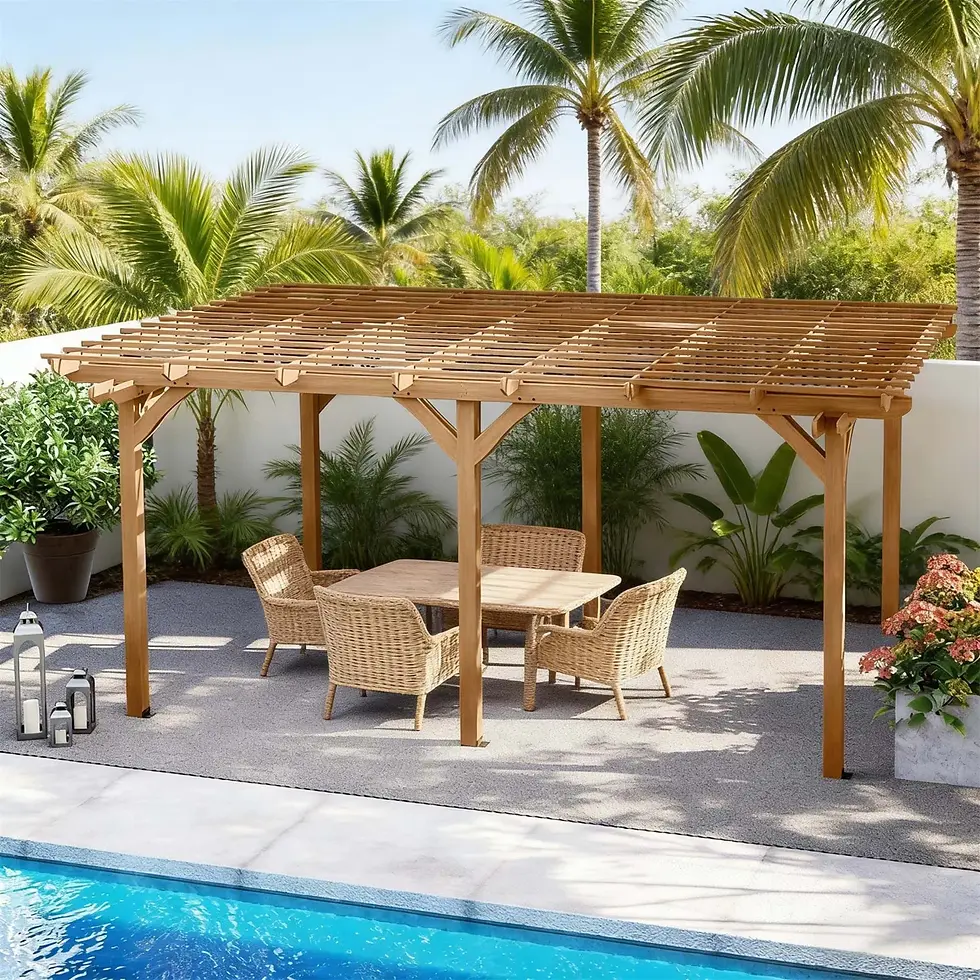 Miniatura: Pérgola Toscana en Madera Maciza de Huayruro