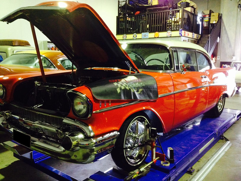 1957 Chev pillarless coupe