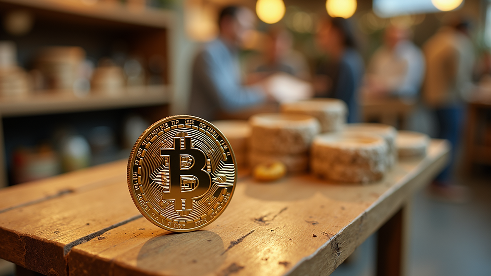 High-angle view of a playful FartCoin promotional display