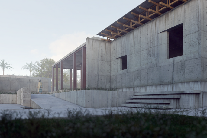 Architectural visualization of final stillness view for One Retreat by M. Mostafa.