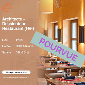 Architecte – Dessinateur Restaurant (H/F)