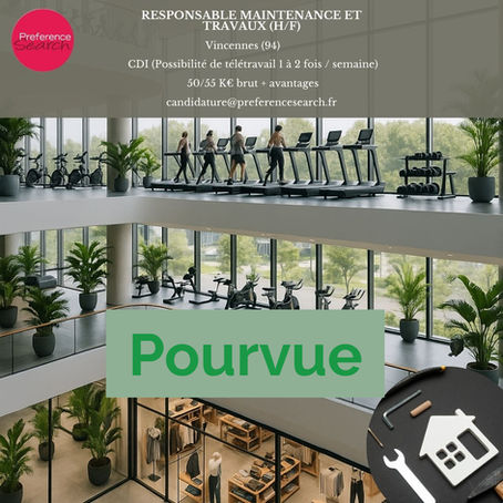 RESPONSABLE MAINTENANCE ET TRAVAUX (H/F)