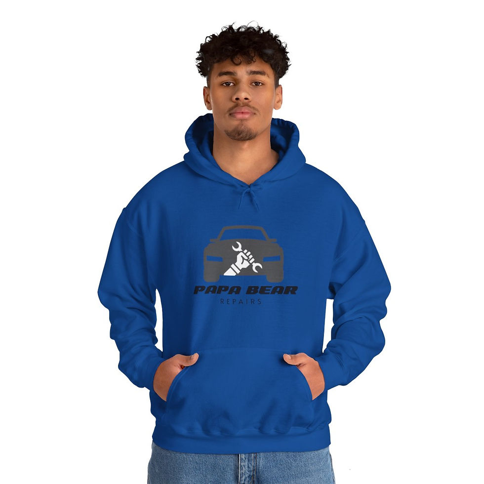 Thumbnail: Papa Bear Repairs Hooded Sweatshirt