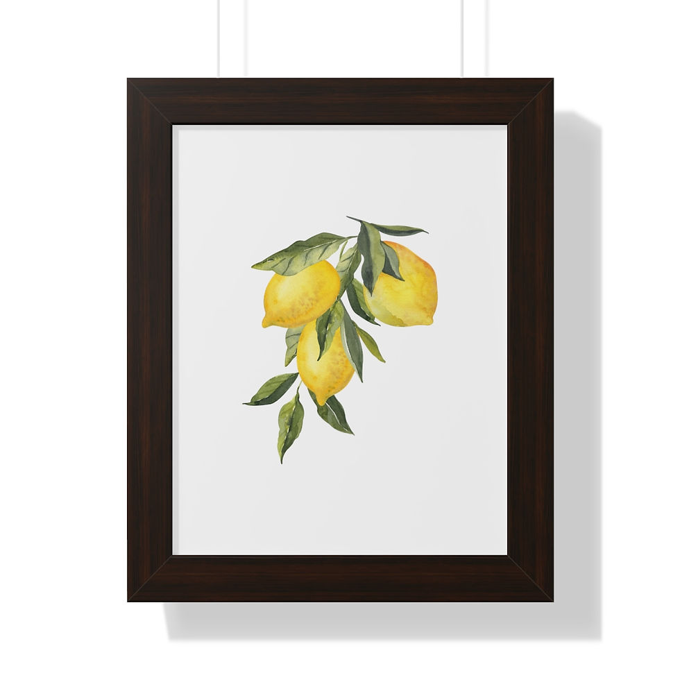 Thumbnail: Lemon Framed Vertical Poster