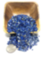 Lapis Crystals Chips Quarter View