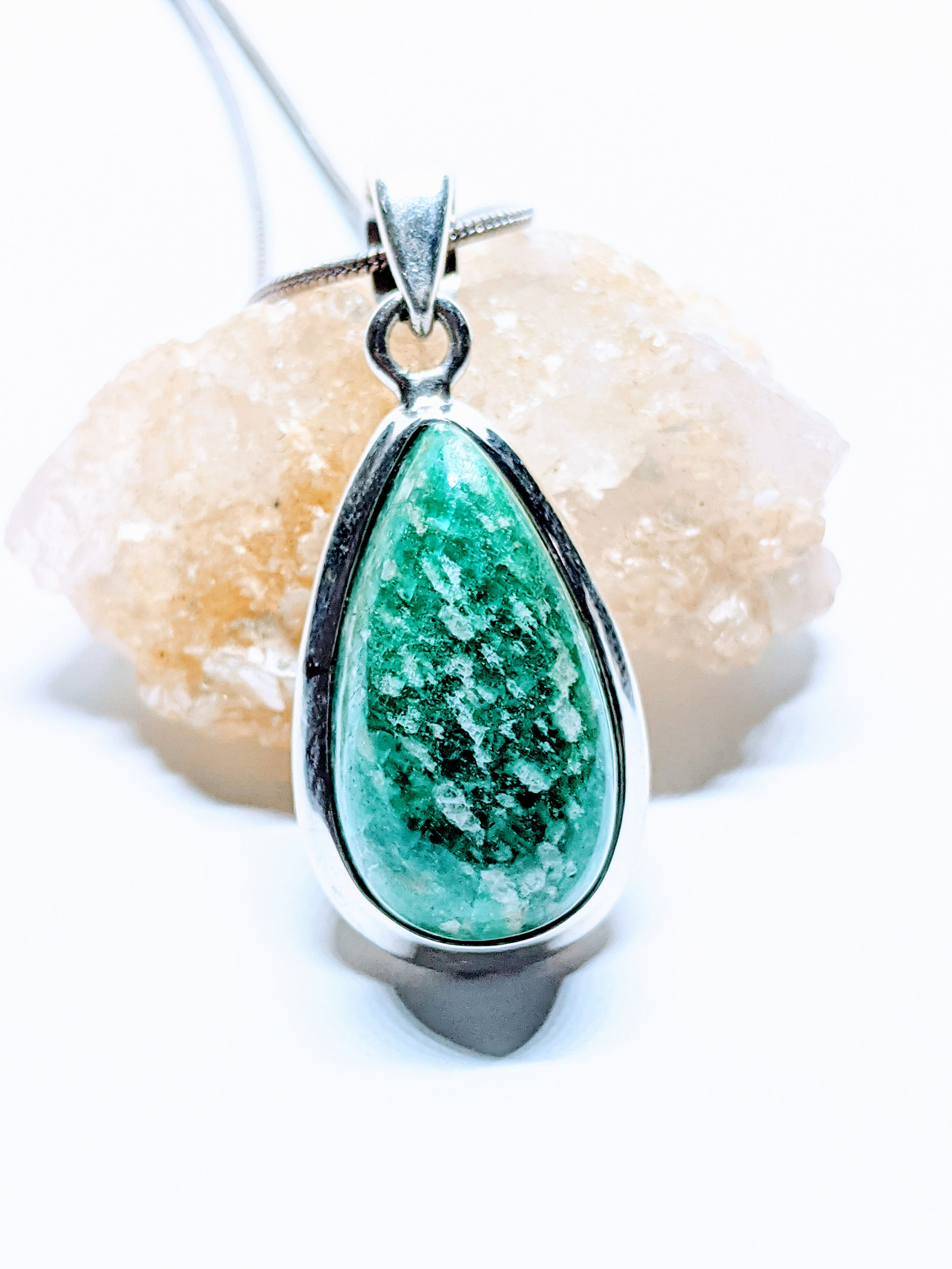 Amazonite Teardrop Pendant 34mm