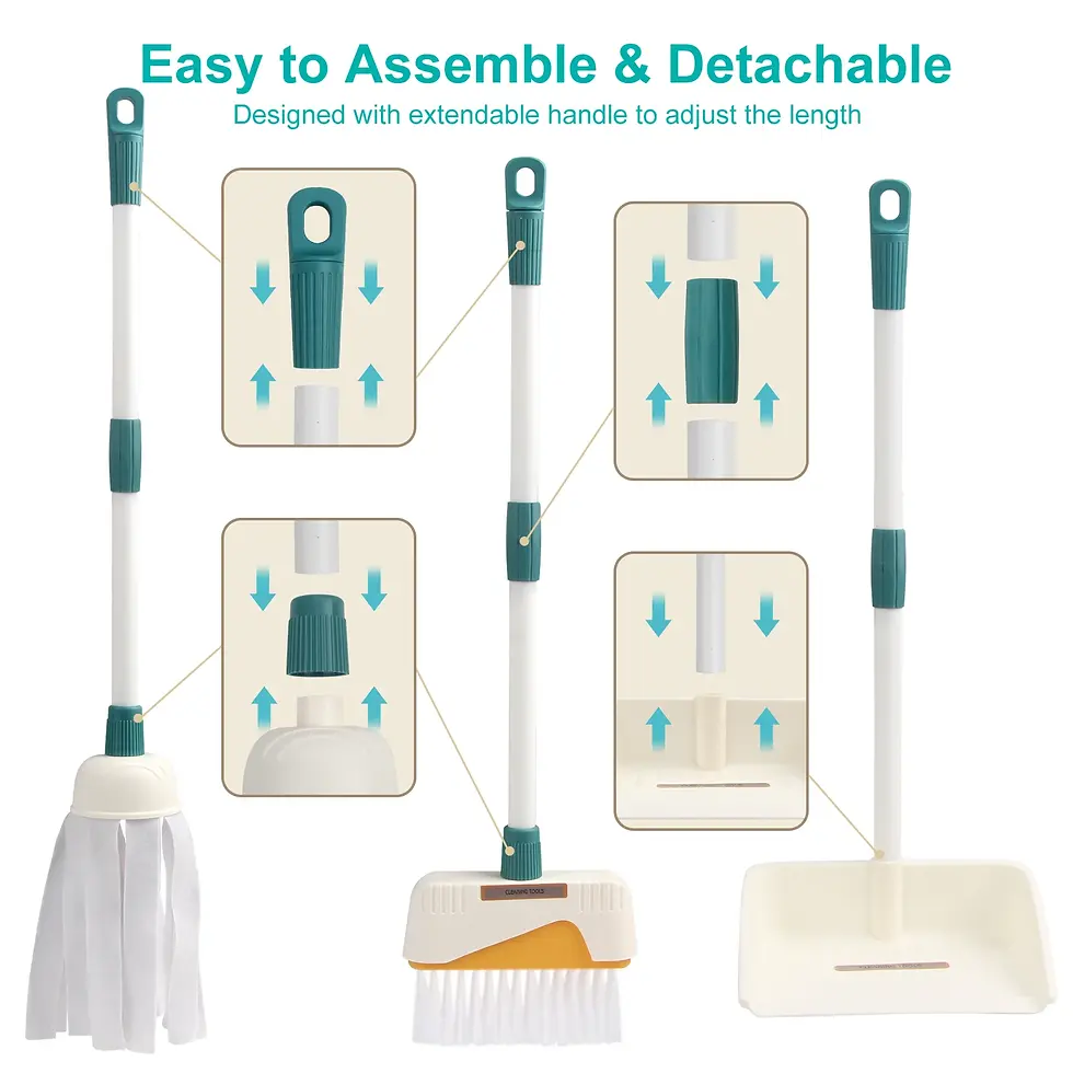 Thumbnail: 12pcs/Set Kids Cleaning Set Housework Supplies Kit