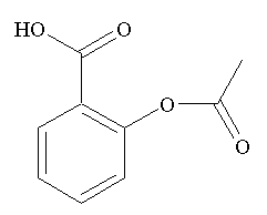 Chemical structure of aspirin