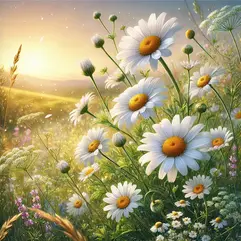 Chamomile flower painting