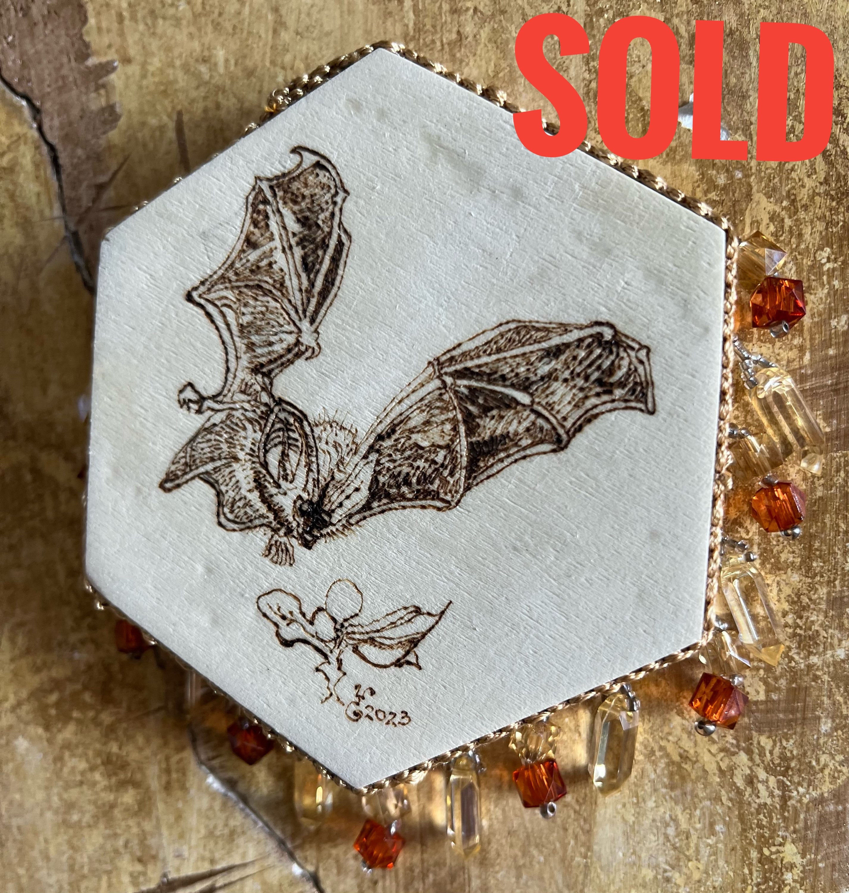 Beaded Pollinator: Bat SOLD