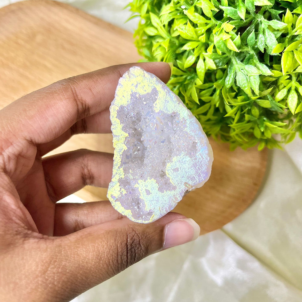 Thumbnail: Natural Crystal Angel Aura Agate Geode Cornucopia