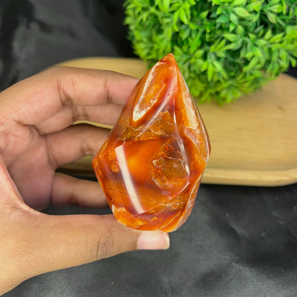 Thumbnail: Natural Crystal Carnelian Flame Carvings