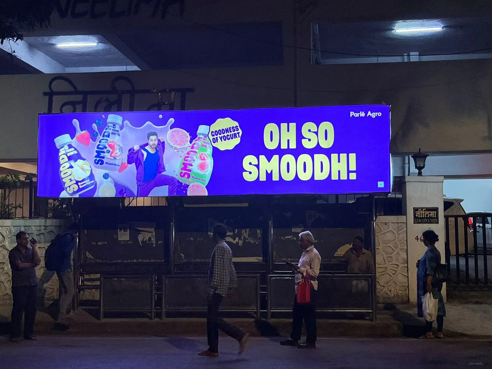 Bus shelter advertising
