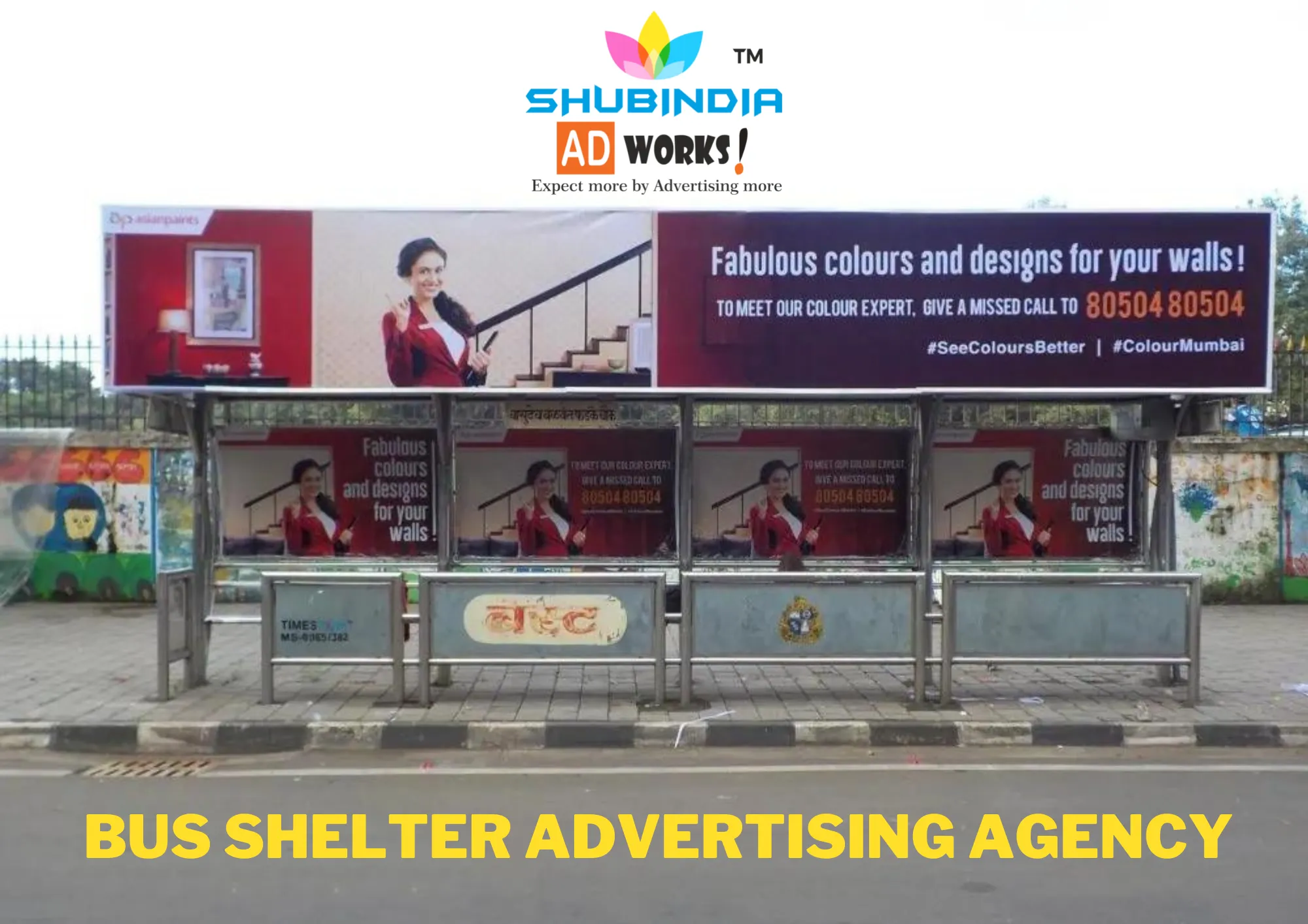 Bus shelter advertising in India