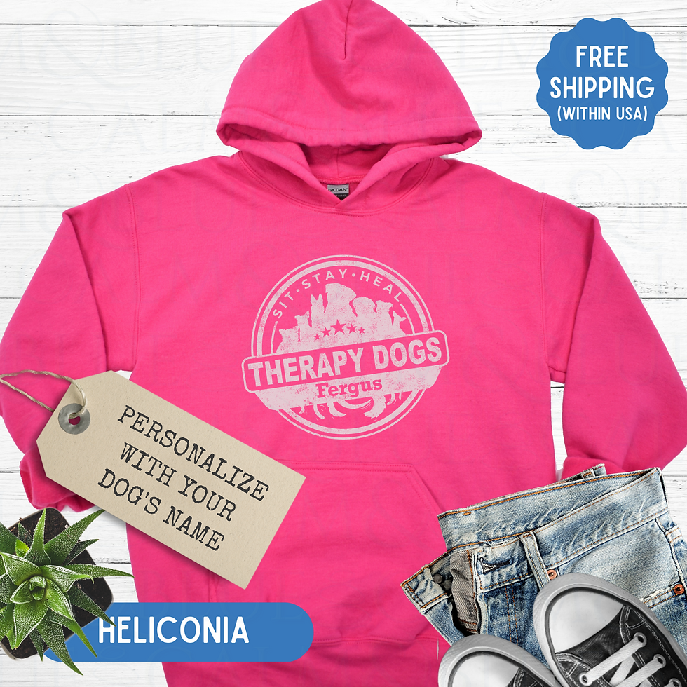 Thumbnail: Therapy Dog Sit Stay Heal Hoodie