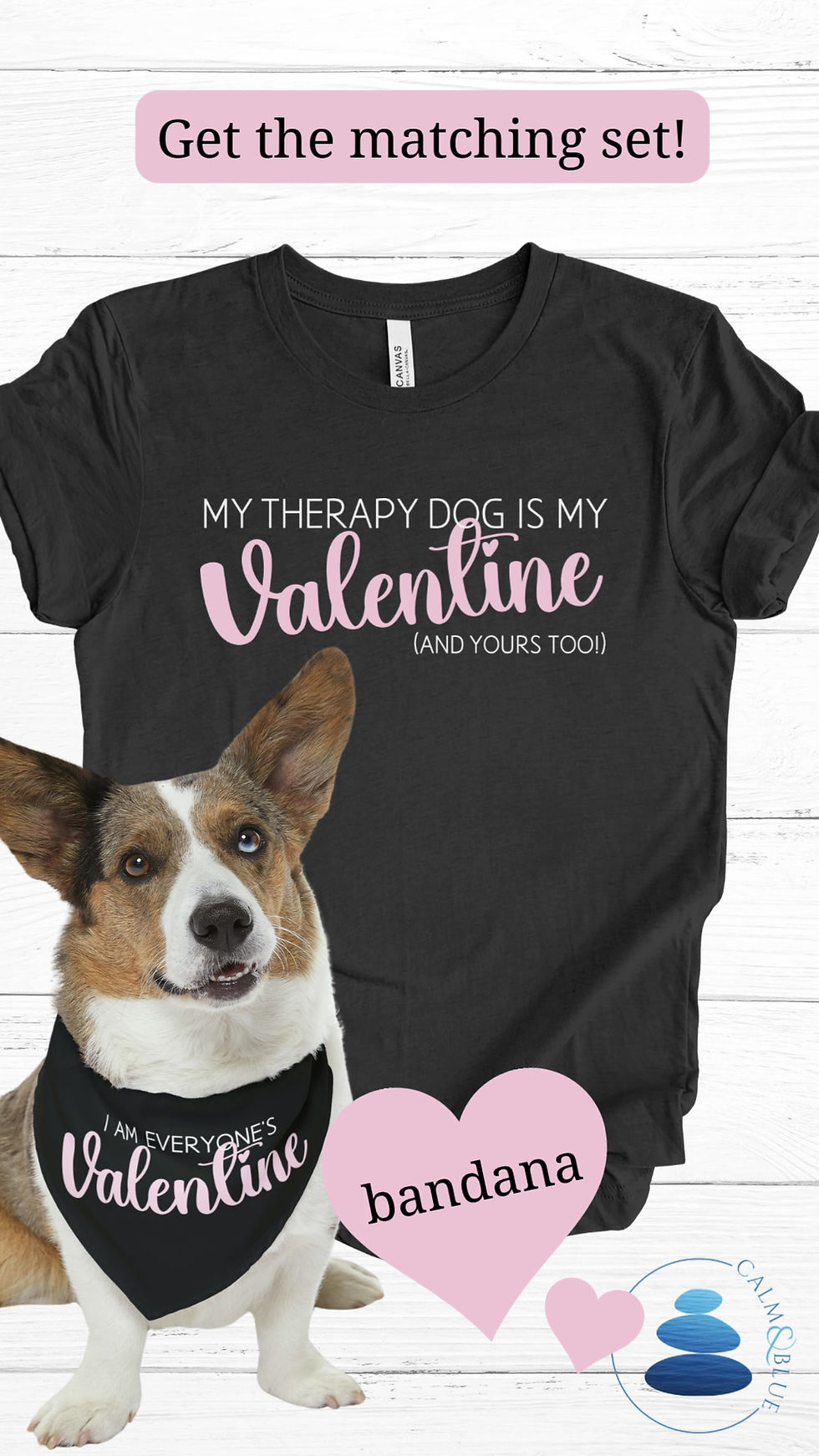 Thumbnail: Everyone's Valentine Therapy Dog T-Shirt
