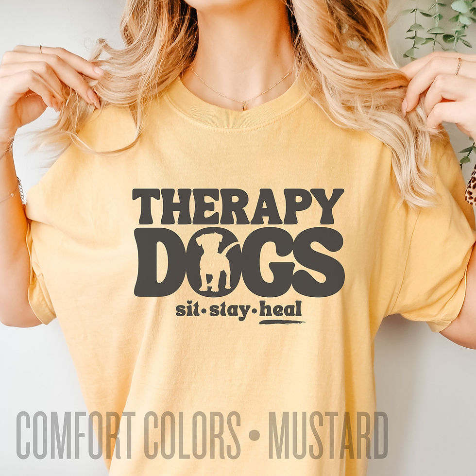 Thumbnail: Therapy Dog Sit Stay Heal Comfort Colors T-shirt