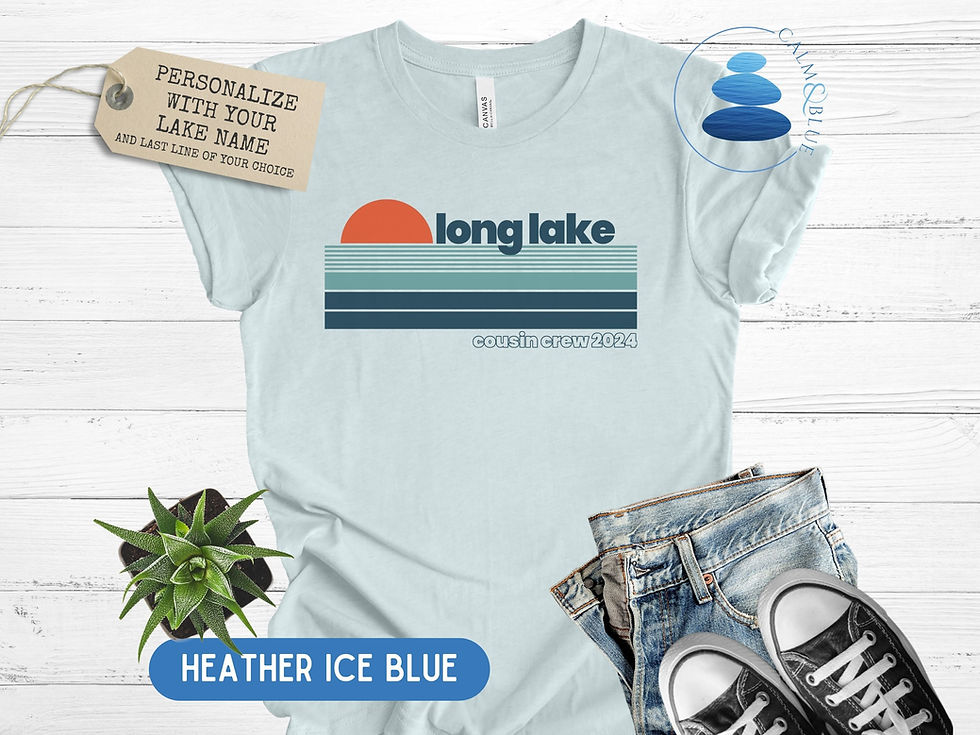 Thumbnail: Personalized Lake Shirt | Retro Lines
