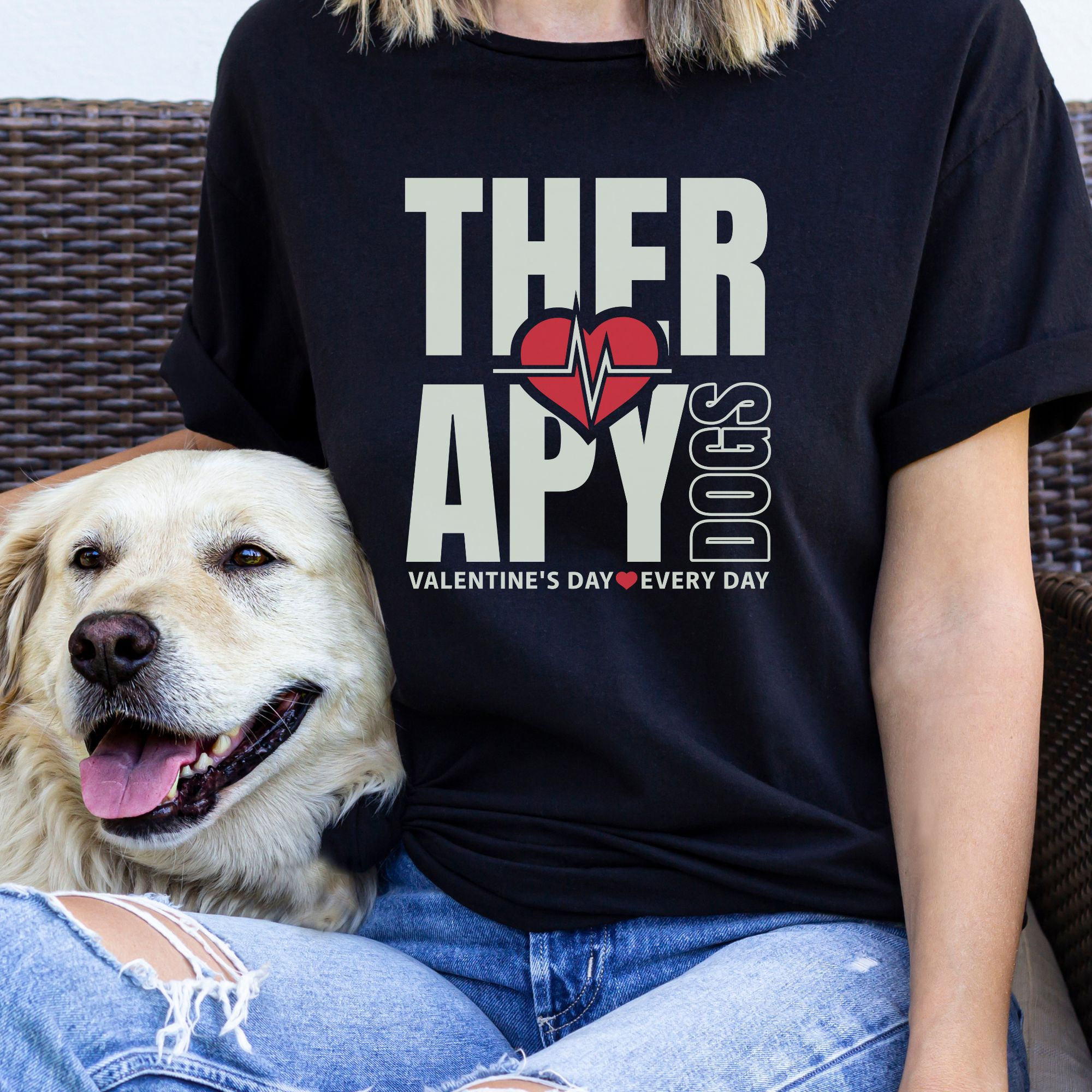 Therapy Dog Valentine Shirt | Every Day is Valentine's Day
