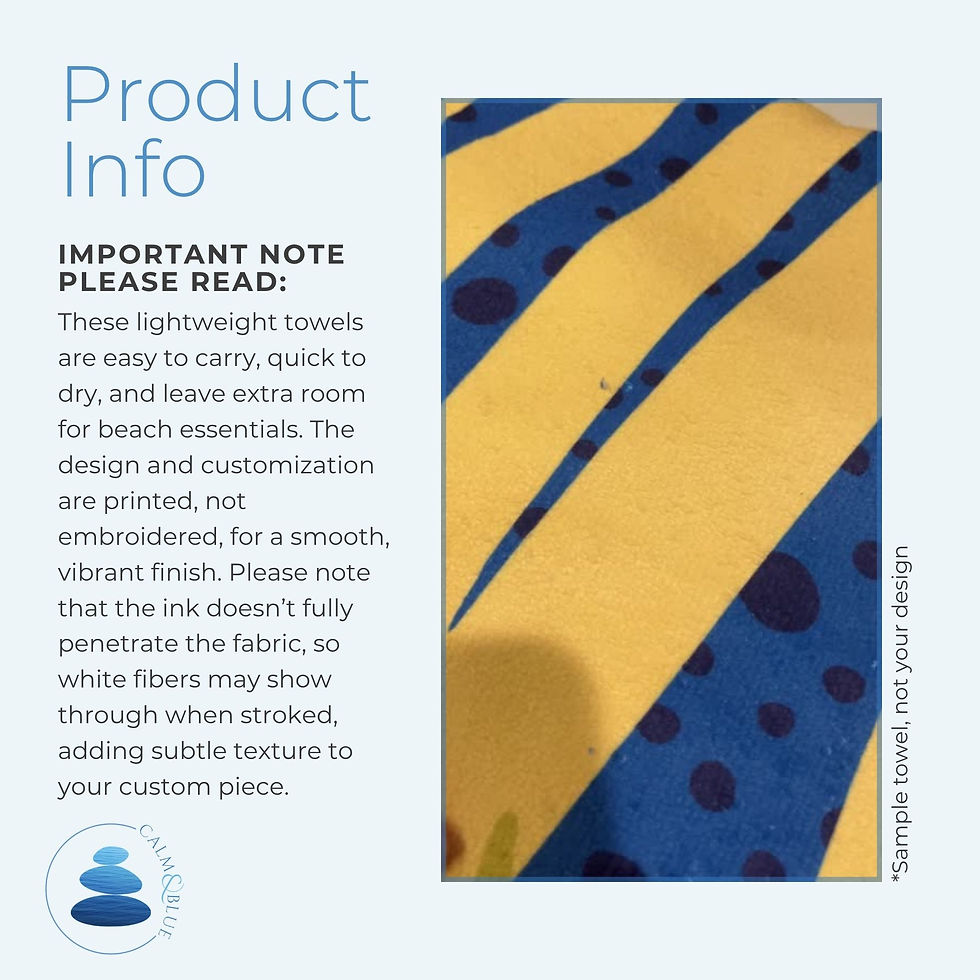 Thumbnail: Personalized Beach Towel | Any Calm & Blue Design
